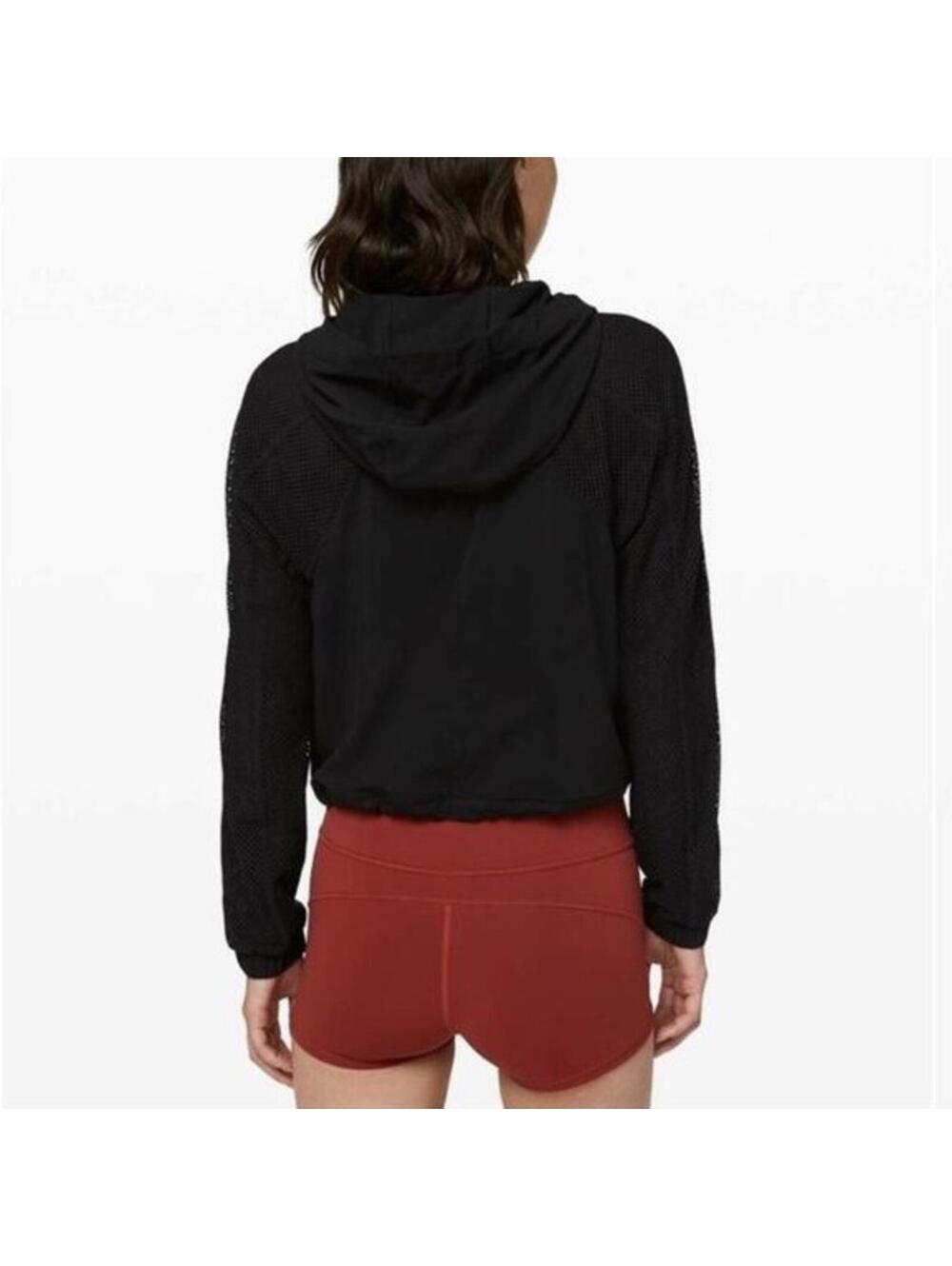 Lululemon Catch a Breeze Hooded Pullover Mesh Sleeves Black Women’s XS LW3BYWS - Picture 15 of 15